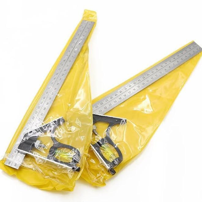 

Mistar Penggaris Siku Multifungsi Adjustable Combination Square angle ruler Waterpass Kombinasi