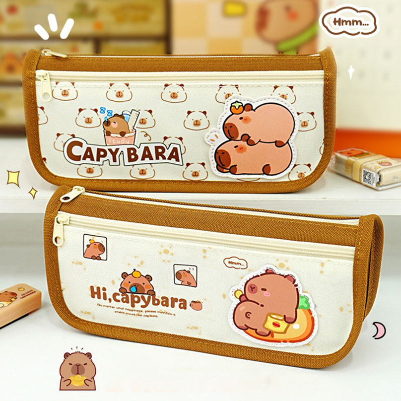

Capibara Pencil Case Estuche Escolar Pencil Cases Cute Stationery Kapibara Large Capacity Pen Case School Supplies Pencil Pouch
