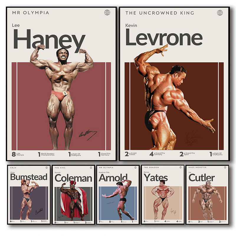 

Bodybuilder Motivation Poster Bumstead Coleman Mr Olympia Art Prints Gym Canvas Painting Wall Art Picture Home Living Room Decor