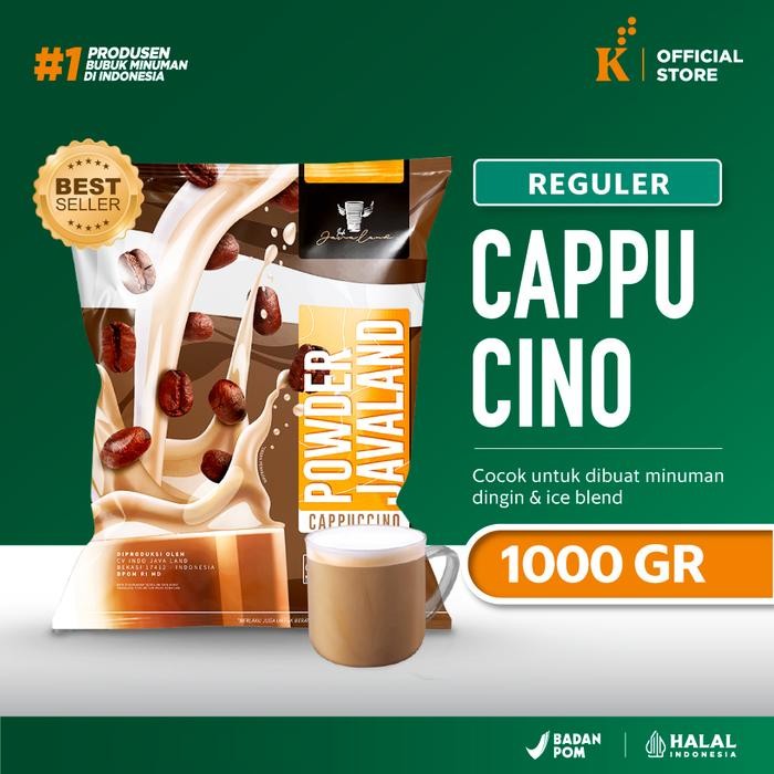 

Hot Produk Bubuk Minuman Bubble Powder Drink Cappuccino ORIGINAL Javaland 1kg Terbaik dan Terlaris