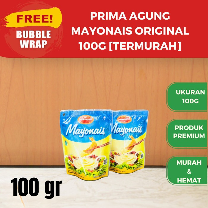 

Prima Agung Mayonaise Original mayones 100G [KECIL]