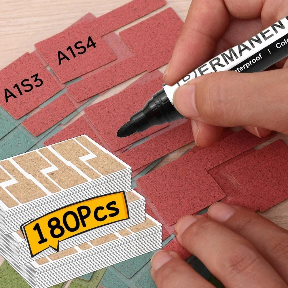 

Waterproof Cork Cord Labels Electronics Tags for Cable Management Self-Adhesive Cable Label Tag for Organizing & Classifying