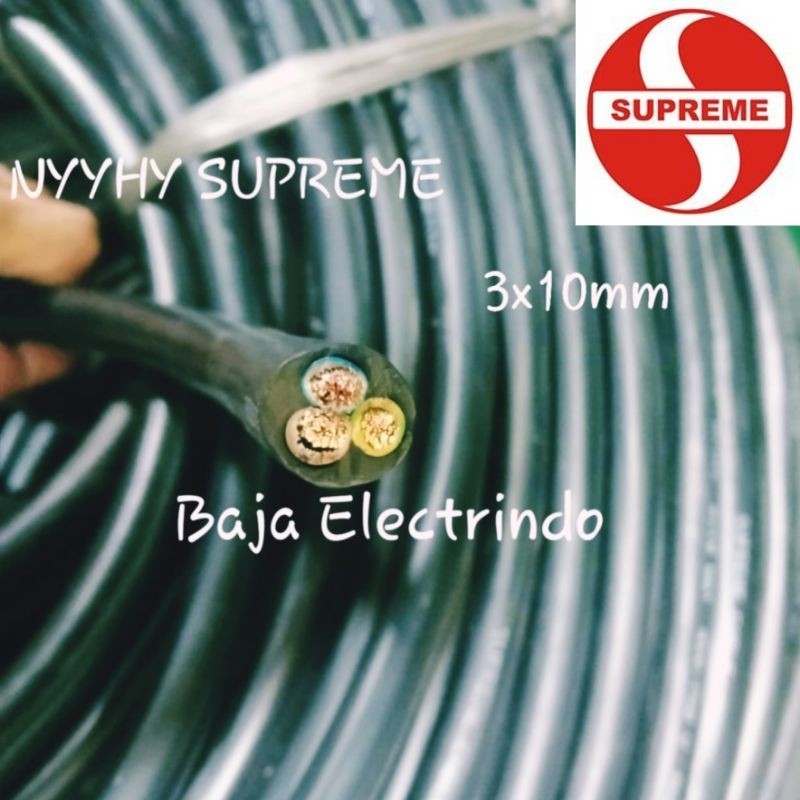 Kabel Serabut isi 3 NYYHY 3x10mm SUPREME per Meter NYYHY 3x10 mm new