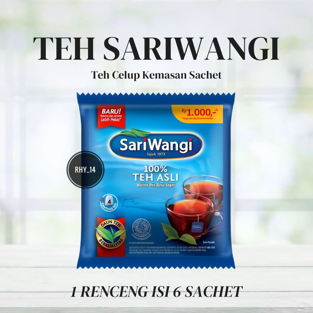 

Teh Celup SARIWANGI Renceng isi 6 Sachet/Teh Celup