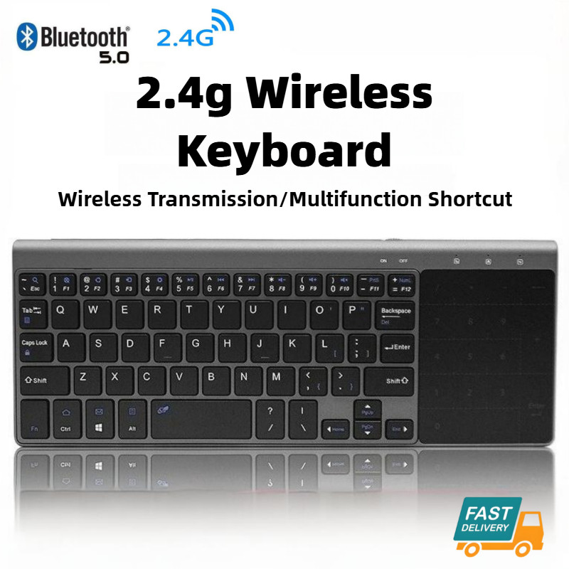 K136 2.4G Wireless Keyboard with Number Touchpad Mouse 59 Keys Thin Numeric Keypad for Android Windo