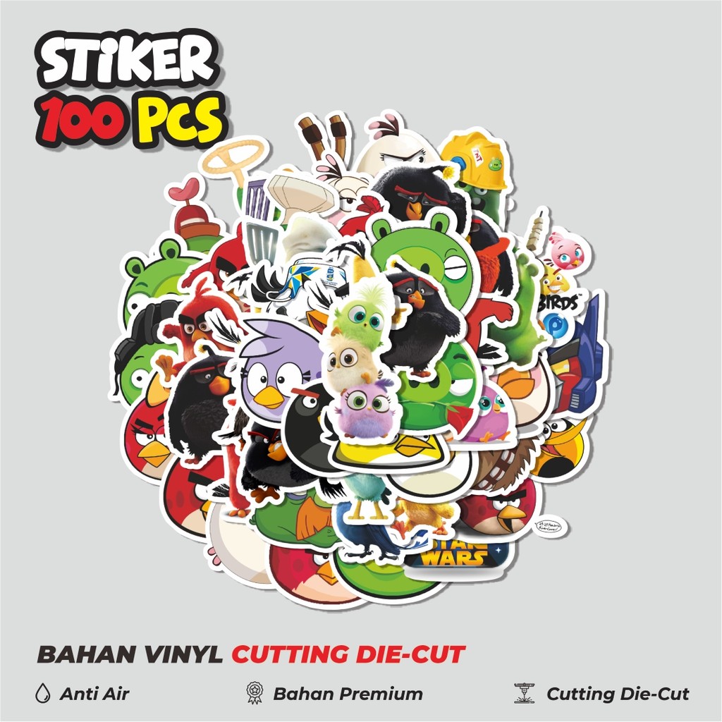 

Terbaru! 50 pcs Stiker Game Series Angry Birds Mobile Character Mix 4 Dekorasi Lucu Kreatif untuk Notebook, Skateboard, HP