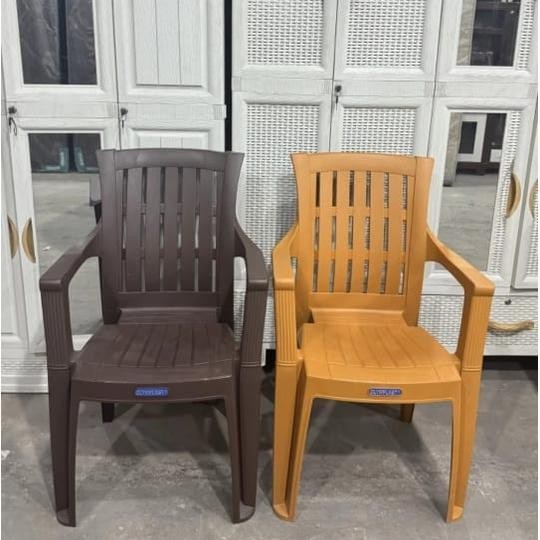 Kursi Plastik Olymplast OL 506 W Kursi Teras Plastik Sandaran tangan Tebal Kuat