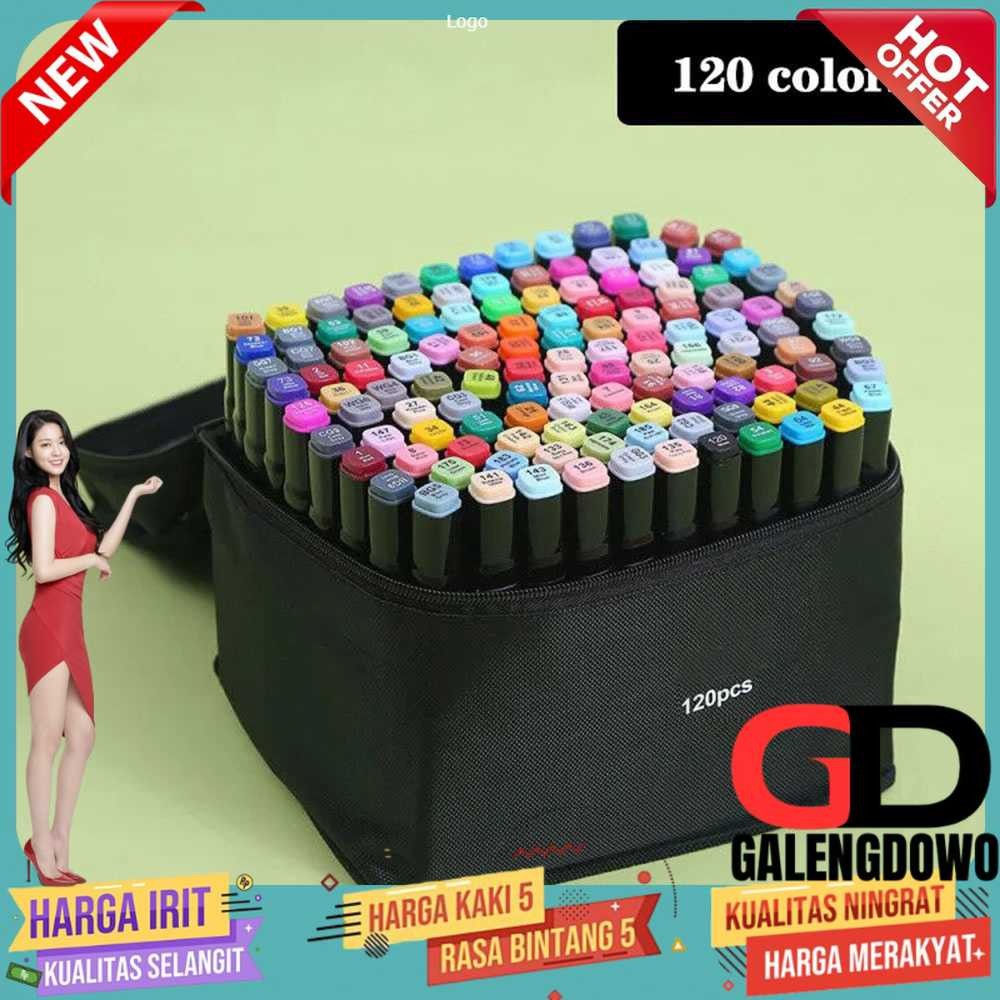 

Toddi Spidol Dual Side Fine Art Brush Art Marker Set 120 Warna - CY-006