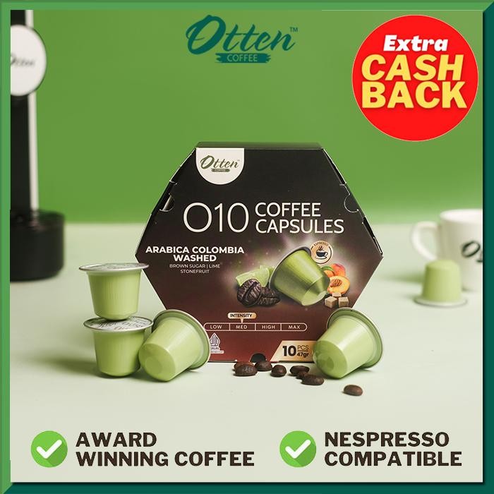

Kopi Kapsul - O10 Arabica Colombia Coffee Capsule | Kapsul Nespresso Compatible - Otten Coffee Capsules