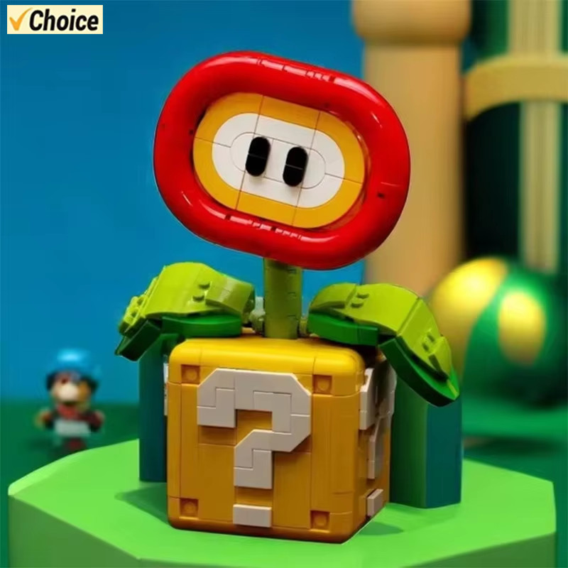 

New MOC Piranha Plant Model Fit Building Blocks Flame Flower Assembled Building Block Brick Kid Educational Toys Festival Gifts