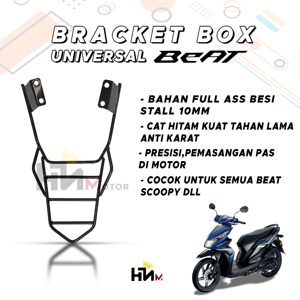 Bracket Breket Behel Box Motor Honda Beat Street Beat New FI Esp Beat POP Murah Sparepart Motor Term