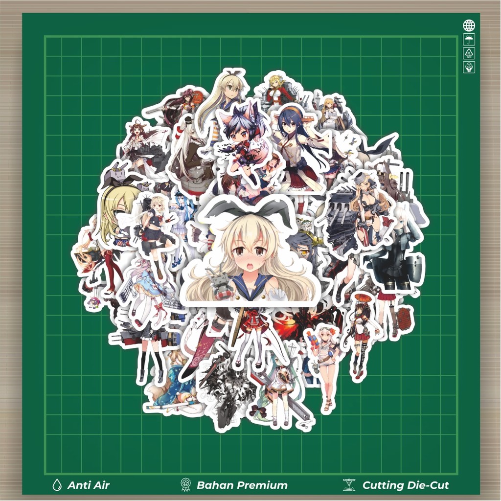 

HOT 50 PCS STIKER Stiker Anime Game Series Kantai Collection Character 5 Stiker Fashion Cars Decal Dingin Kartu Album Custom Vinyl Anti Air- Sticker Aesthetic Buku Journal Koper Casing HP Tablet Laptop Helm Motor Botol Minum