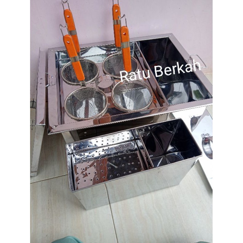 Tong Mie Ayam Kotak Lubang 4 / Dandang Bakso / Plus Sarang