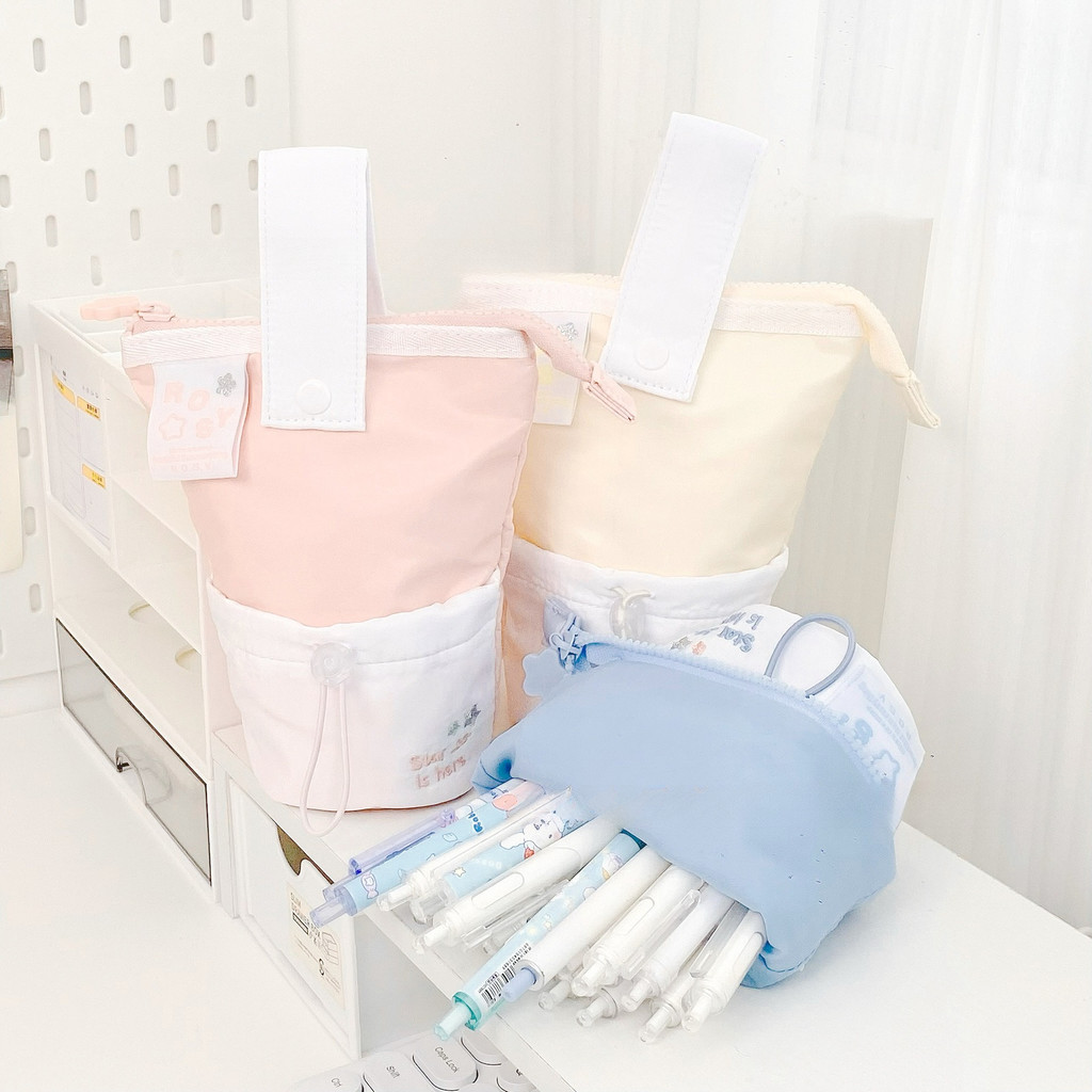 

[HARU] Star is Here Series Large Standing Pencil Case Tempat Penyimpanan Alat Tulis Kotak Pensil Pouch Serbaguna Tentengan Lucu