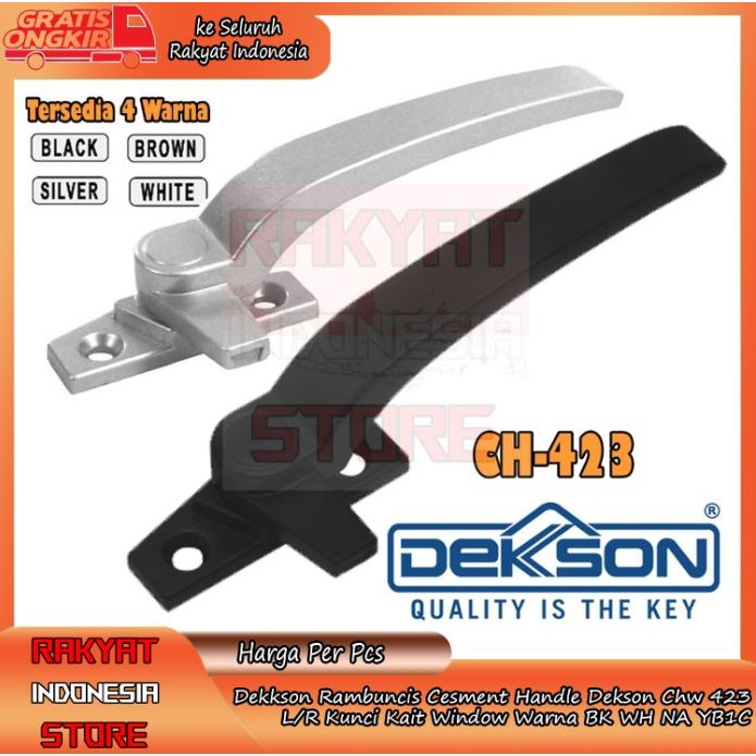 Dekkson Rambuncis Ch 423 L R Bk Na Wh Yb1c Kiri Kanan Pengait Kaitan Kunci Gembok Jendela Casement H