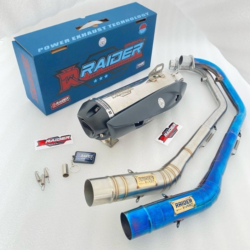Knalpot Racing RAIDER R1 + tameng Perfect Full Bass empuk mantap ANTI GORES for CBR 150 R Facelift R