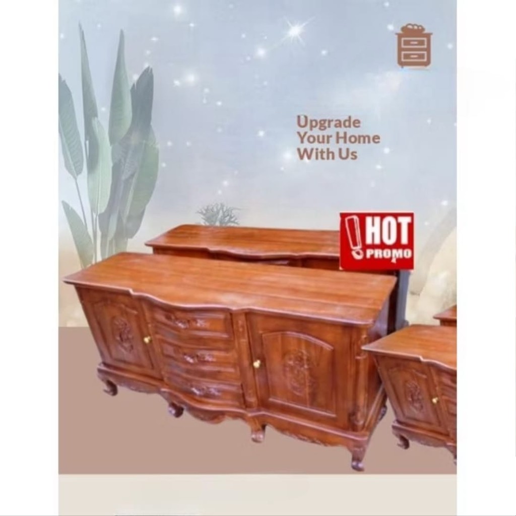 bufet jati flamboyan uk 150