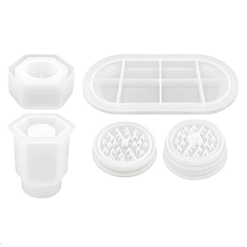 

Resin Mold DIY Herb-medicine Grinder Spice Crusher Silicone Mold A Set of Epoxy