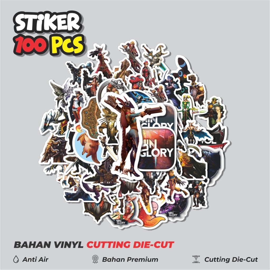 

Terbaru! 50 pcs Stiker Video Game Series Vain Glory Dekorasi Lucu Kreatif untuk Notebook, Skateboard, HP