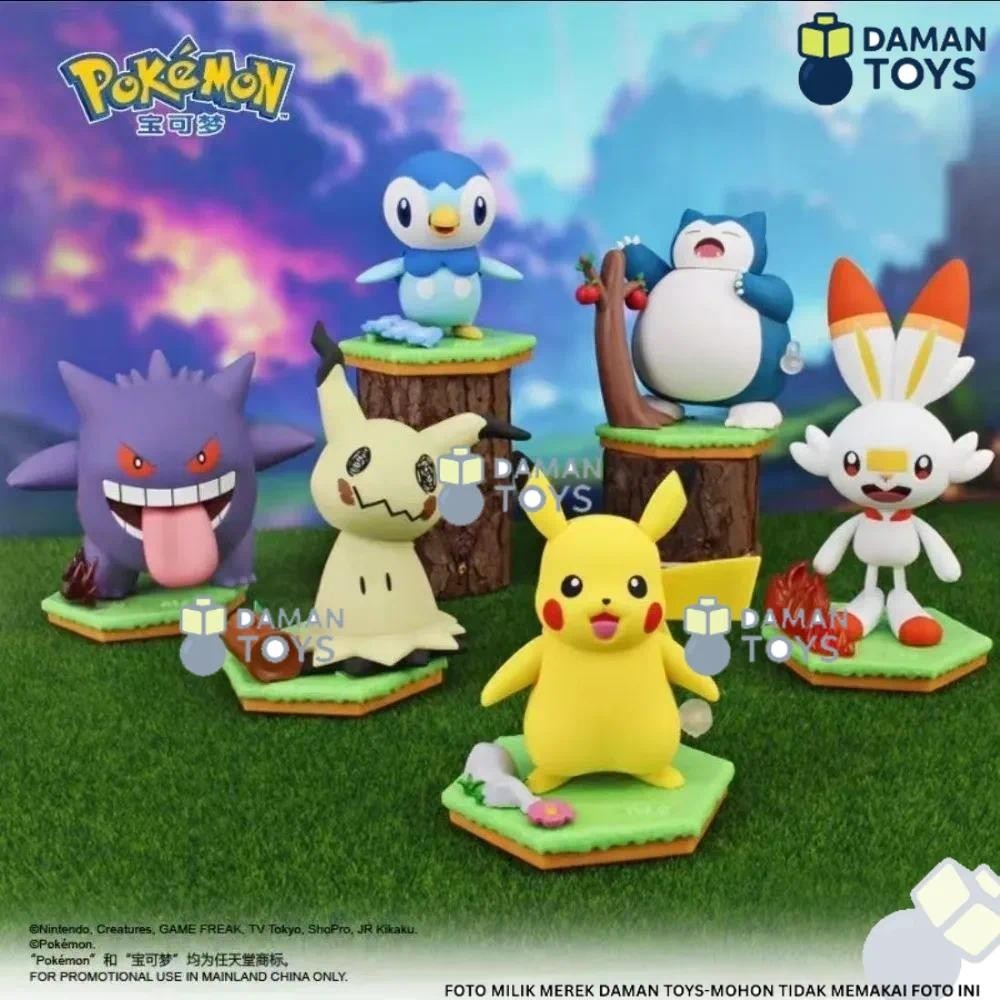 Figure Pokemon Dynamic Pikachu Gengar Mimikyu Snorlax Piplup Scorbunny Bisa Gerak