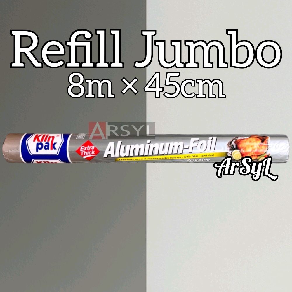 

Klinpak Aluminium Foil Refill Jumbo 8m x 45cm