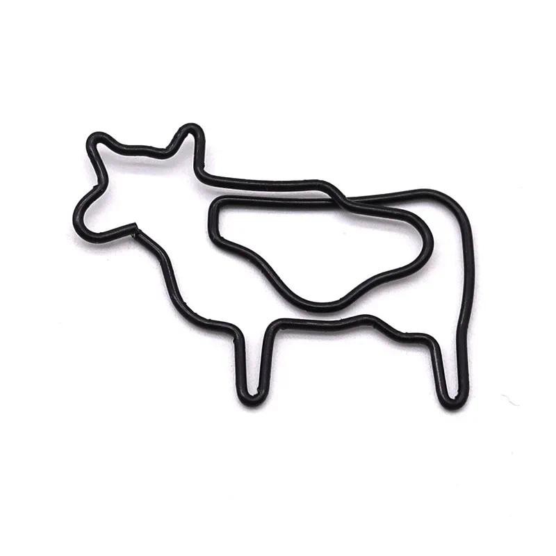 

10 PCS Creative Cartoon Cow Paper Clips Office Paper Clip Bookmark Decorative Paperpins For School Office Information File