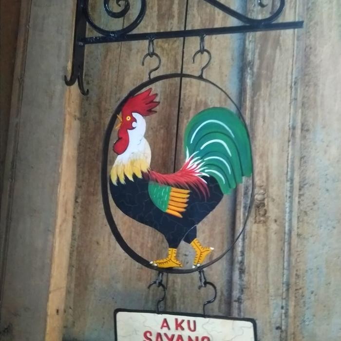 Promo Hiasan Dinding Ayam Boeka Toetoep - Putih