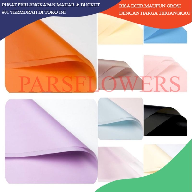 

FL2 SOLID Kertas Bunga Buket Warna Polos/Kertas Buket Bunga Florist Cellophane