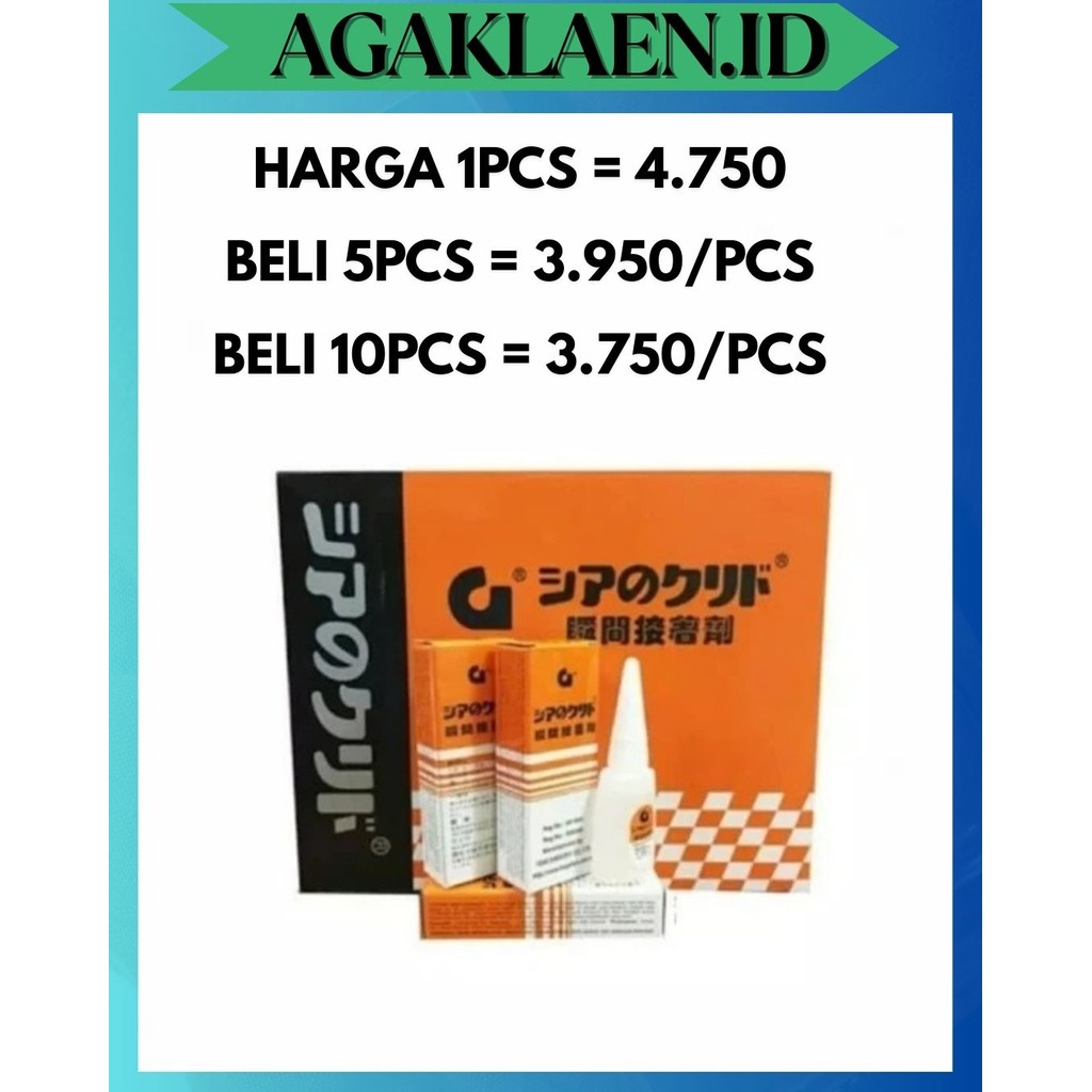 

AL SUPER GLUE KOREA GLEE / LEM OILY CAIR PEREKAT KUAT ERAT ASLI MURAH SERBAGUNA MANTAP MURAH