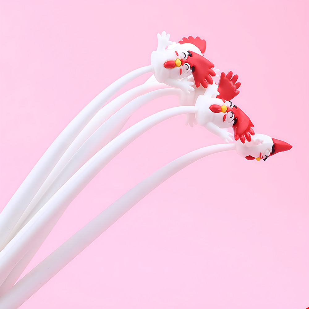 

Novelty Animal Rooster Cock Pens Fancy Cute Kawaii Writing Gel Ink Pen Funny Kids Children School Cool Girl Aesthetic Stationery