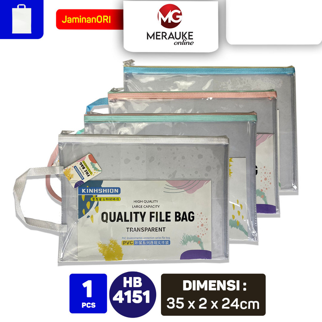 

KINHSHION Map PVC Resleting Zipper File A4 HB 4151