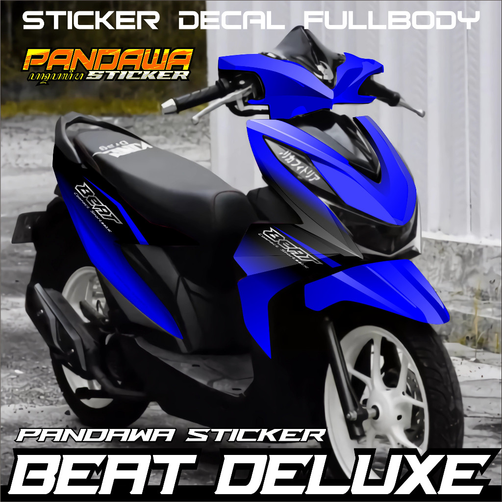 Sticker Honda Beat DELUXE STREET 2020 2021 2022 2023 Full body - Stiker Skotlet Modifikasi Variasi B