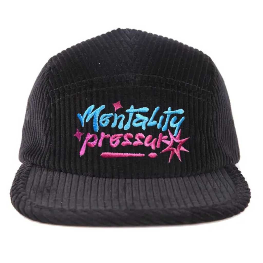 Topi Lima Panel Pria Wanita Cap Logo MENTALITY Original Distro Bahan Corduroy Topi 5 Panel Unisex Tr