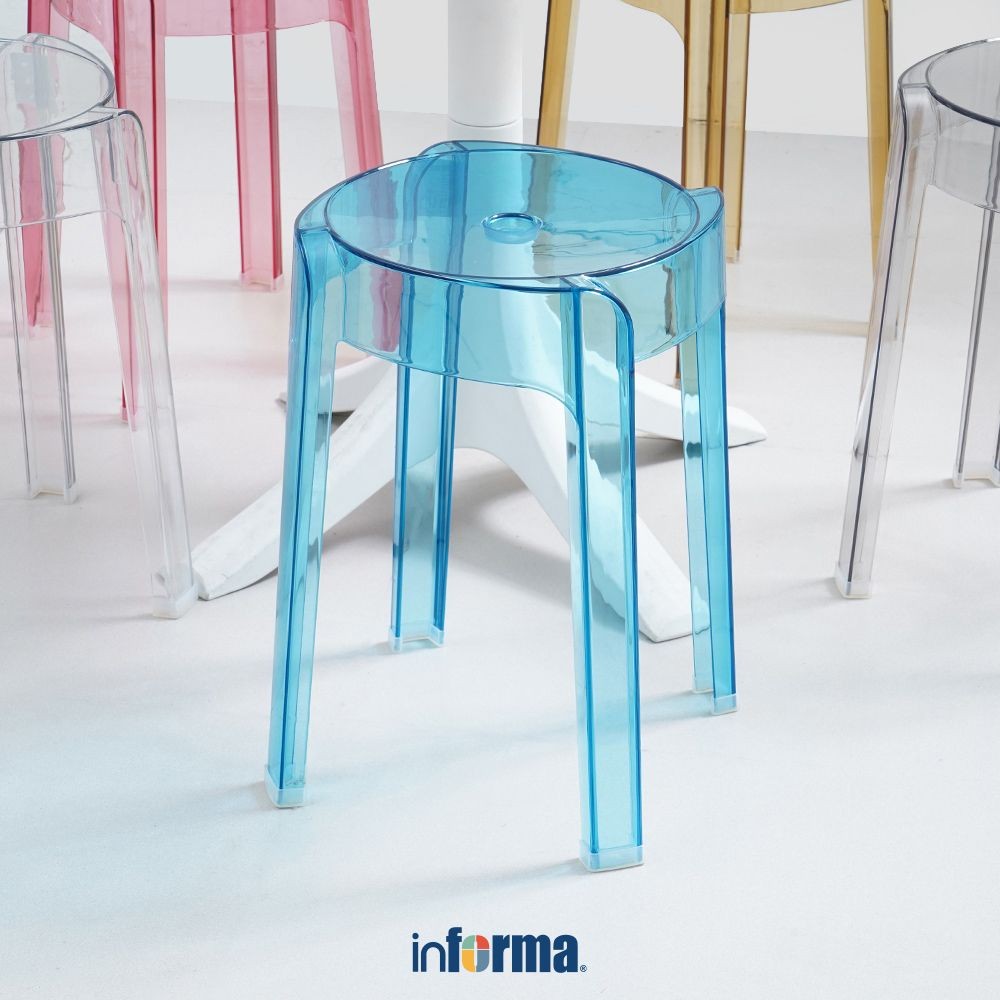Informa Hurly Bangku - Biru Stool Kursi Kecil Kursi Mini Seating Stool