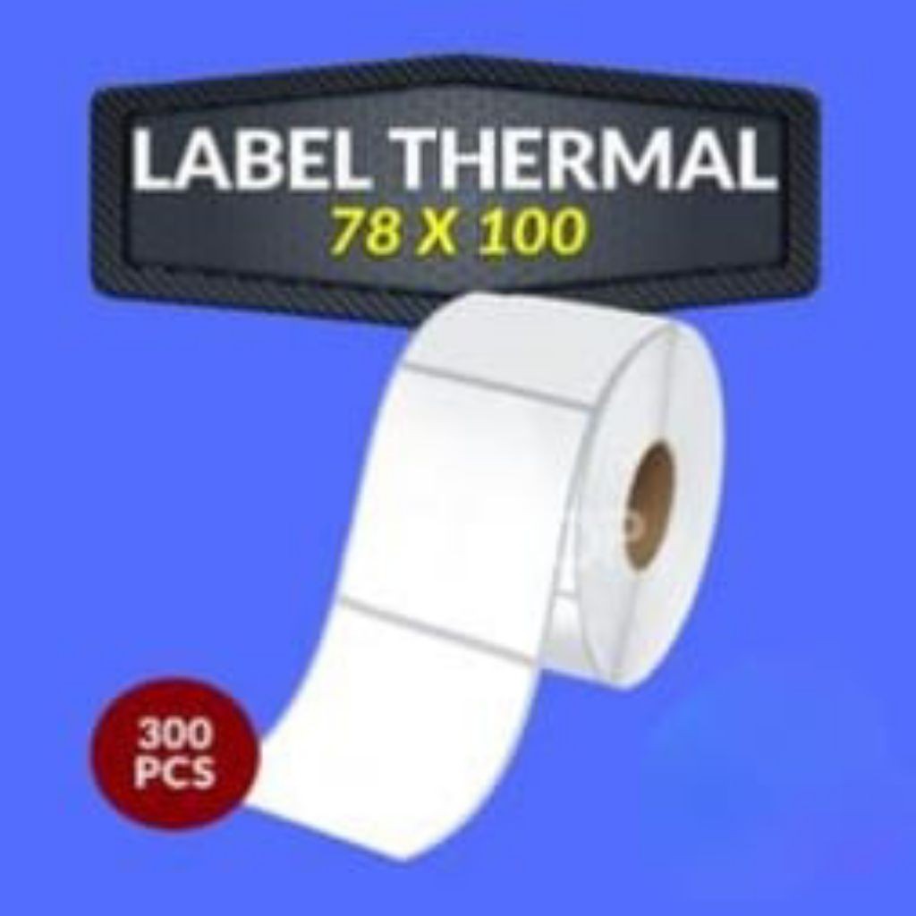 

GUMDROP - Kertas Sticker Stiker Label Thermal Resi 78x100 mm isi 300 Lembar per Roll