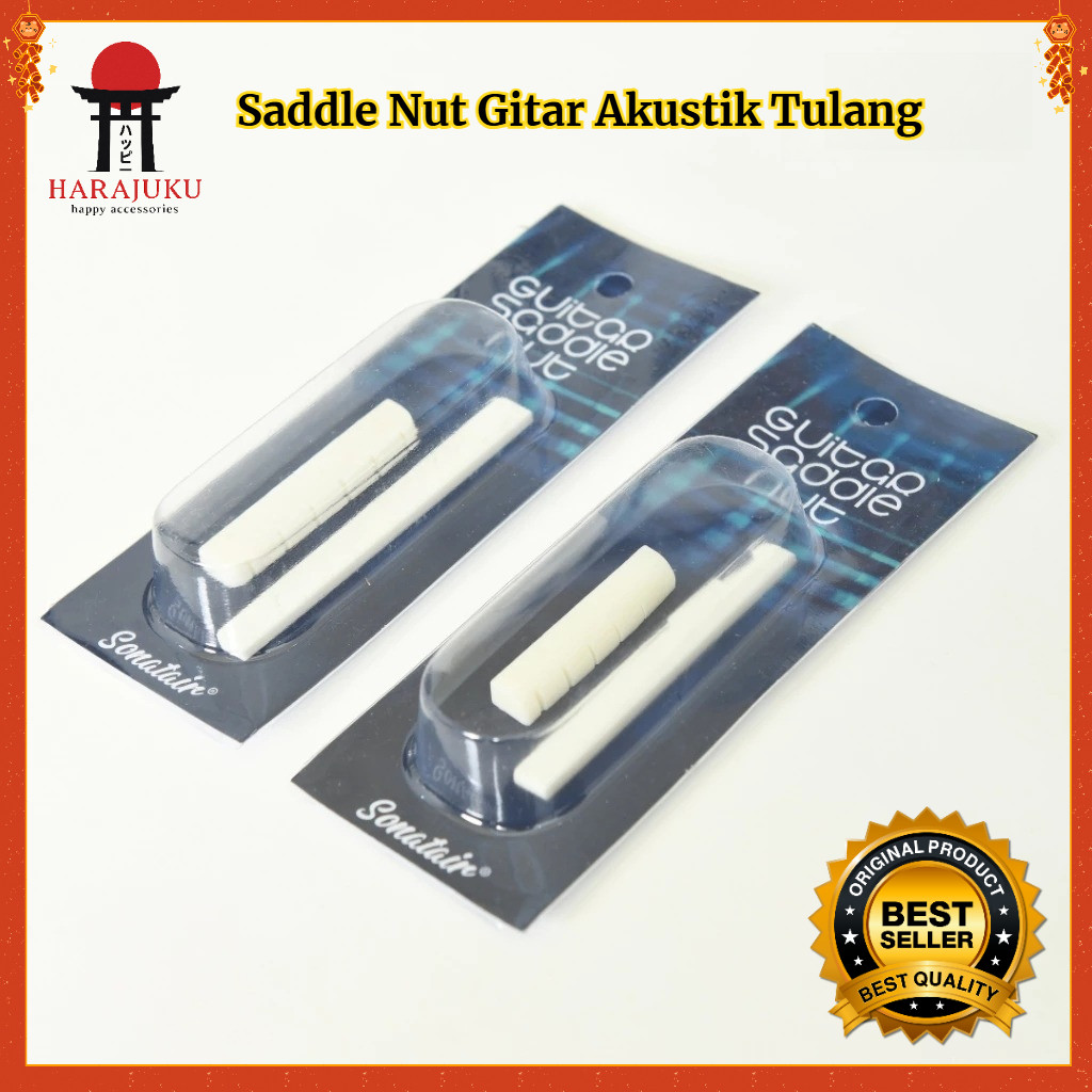 Saddle Nut Gitar Akustik Tulang Kerbau Sonatair Original Impor