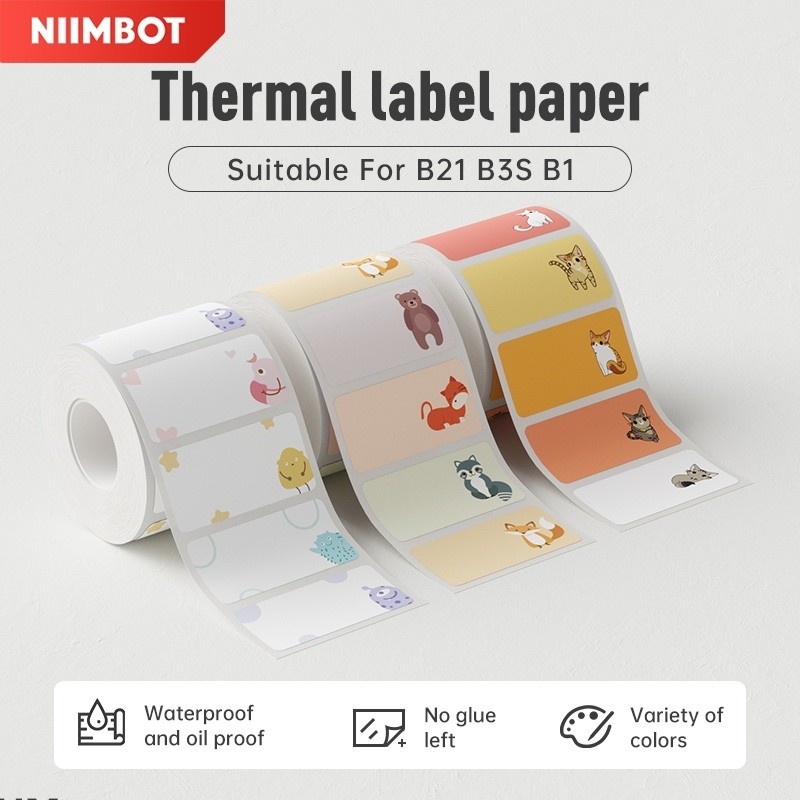 

Niimbot B21/B1/B3S Label Paper Sticker Thermal Paper Waterproof & Oil-Proof Handbook Cartoon