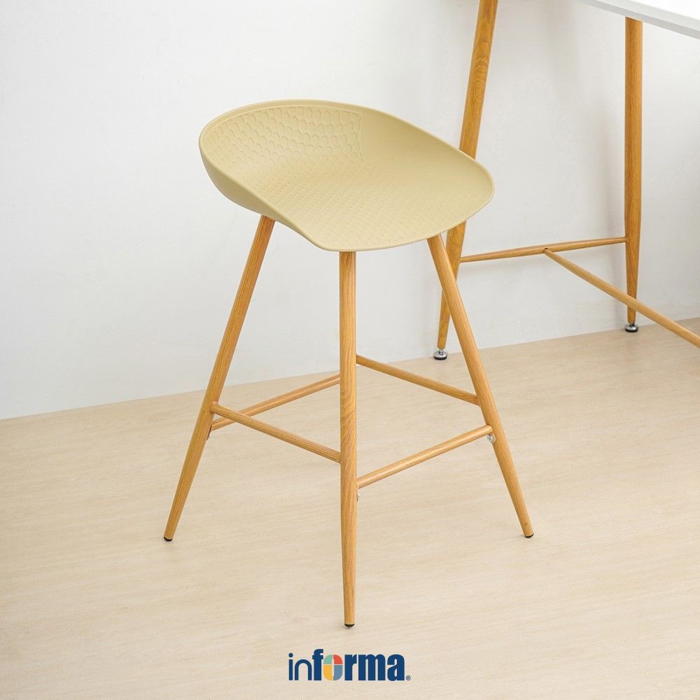 Informa Midland Counter Bar - Putih/Krem Bar Stool Kursi Kafe Bartending Furniture Ruang Makan