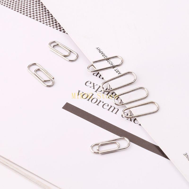 

50Pcs Small Mini Metal Paper Clips Bookmarks Photos Letter Binder Clip School best sale