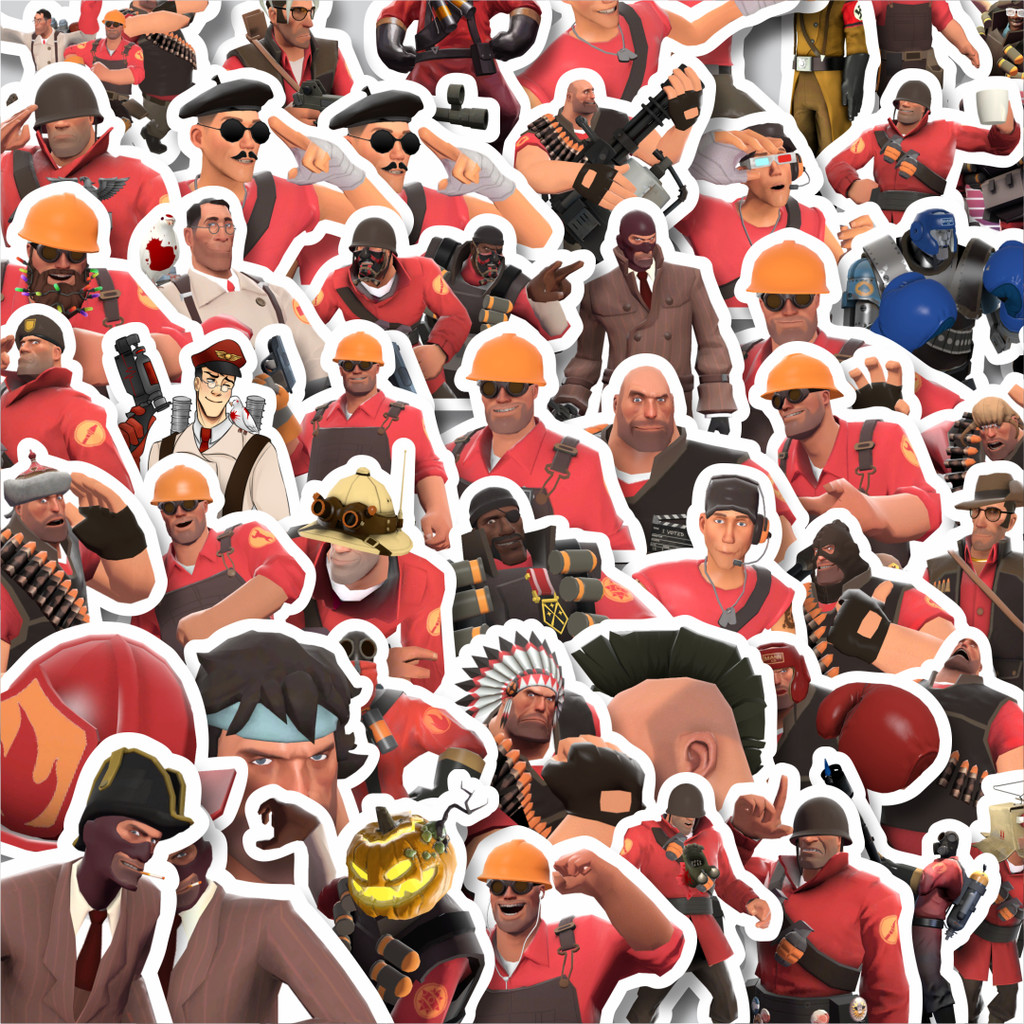 

Stiker Cutting Pack Stiker Game Series Team Fortres Character V8 Isi 100Pcs Series Aesthetic Lucu Keren Untuk Koper Bahan Vynil