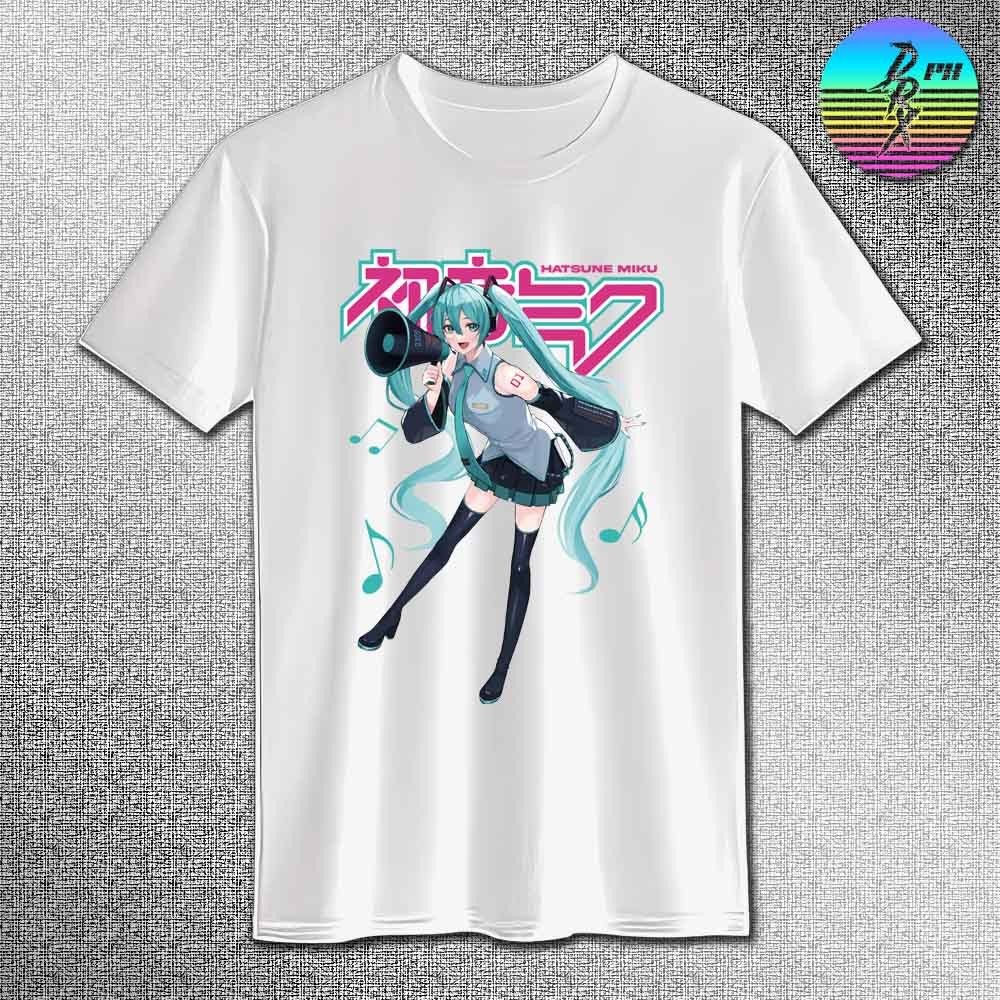 Kaos Baju Hatsune Miku [VOCALOID] Miku Hatsune Japanese Anime T-Shirt