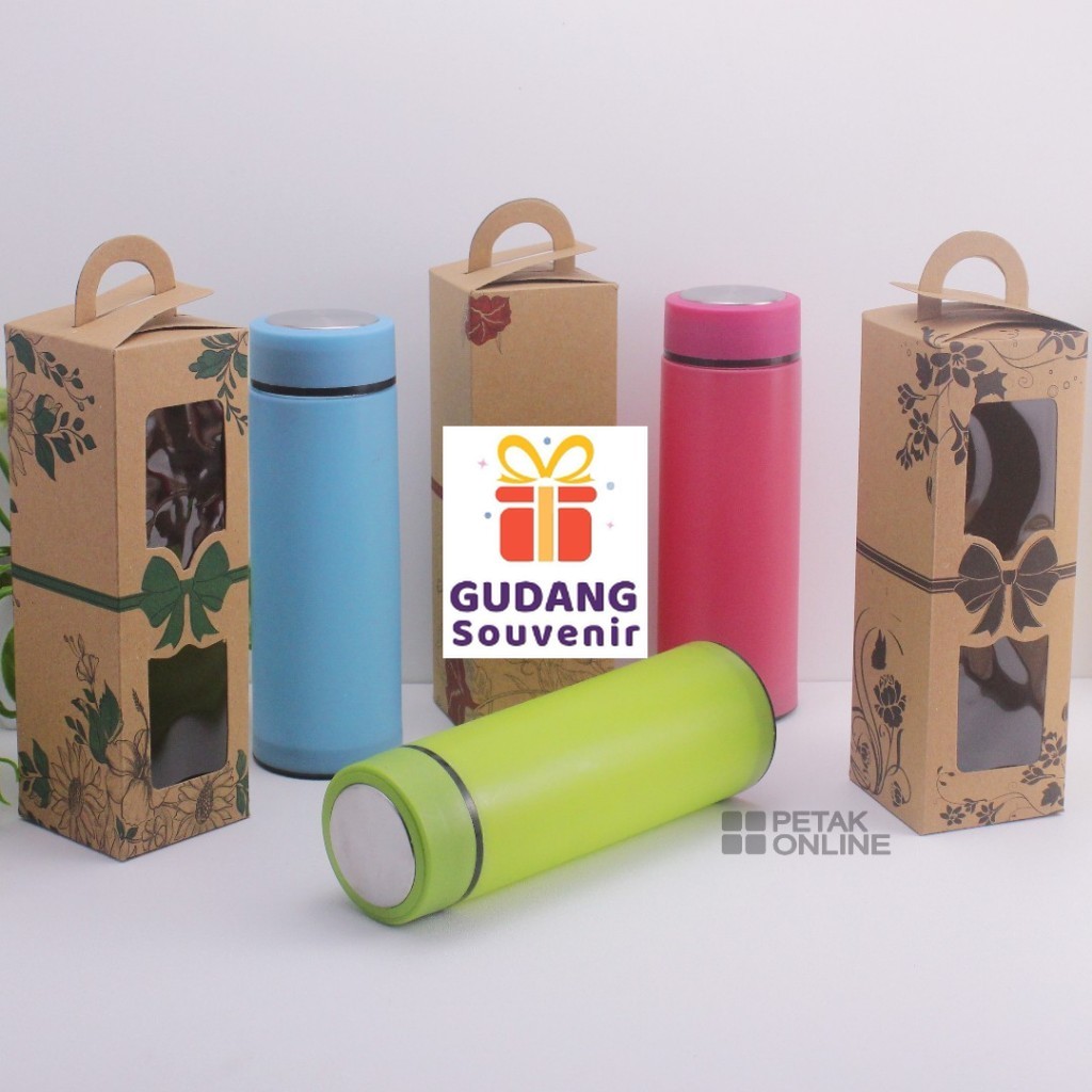 Botol/ Tumbler Six Polos Kemasan Box Tenteng Coklat harga murah