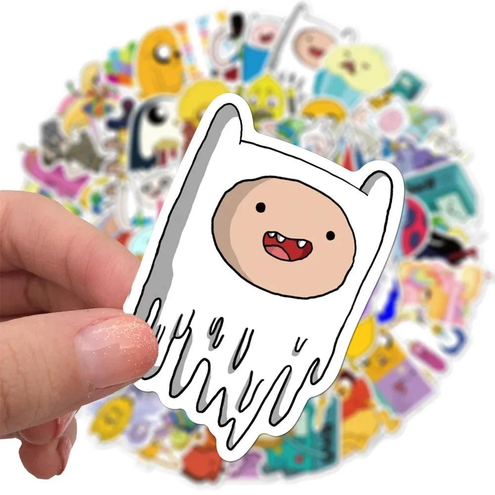 

50/100PCS Adventure Time Cartoon Stickers Funny Adventure Decals DIY Scrapbook Luggage Laptop Guitar Bike Sticker Kids Toy