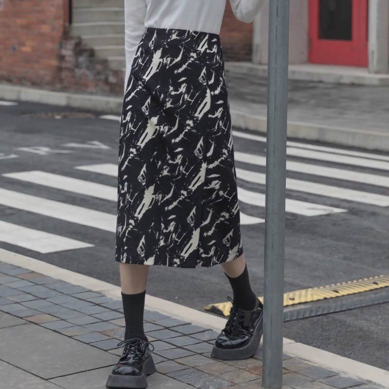 Air Swimwear QZ026 Rok Kotak Kotak Panjang Korean Style - Rok Tartan /Rok Span Motif/ Rok Kotak Flan