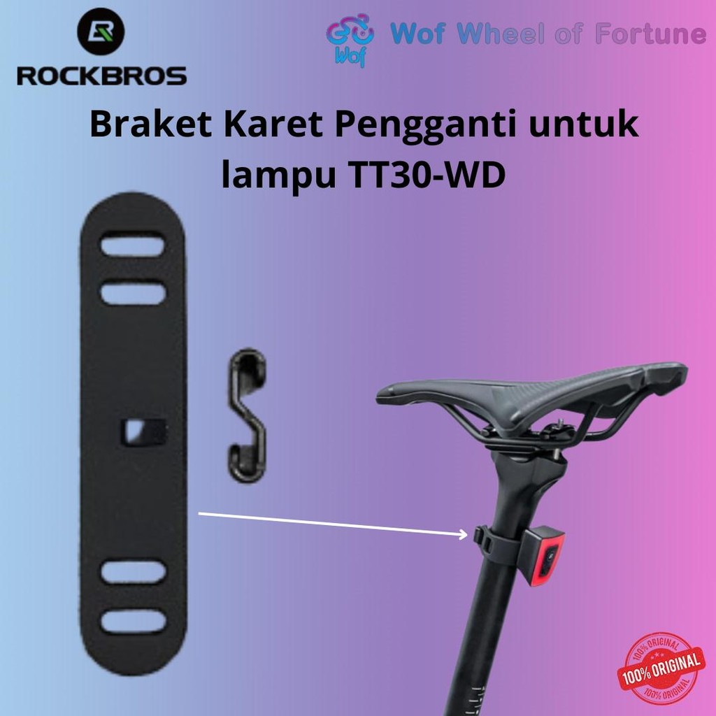ROCKBROS TT30-WD Braket Karet Pengganti Cadangan untuk lampu Belakang Helm Replacement Rubber Tailli