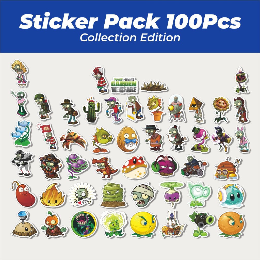 

Hot Stiker Game Series PLANT vs ZOMBIE Character Mix 3 Lucu Anti Air Stikers Berperekat Waterproof Sticker Decal Buat Motor Helm Buku Journal Koper Casing HP Laptop Botol Minum