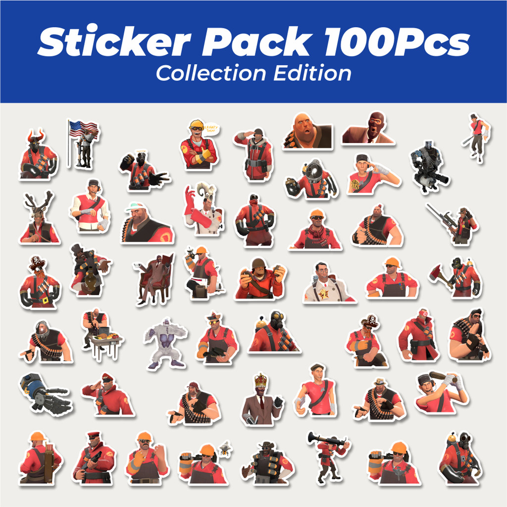 

Hot Stiker Game Series Team Fortres Character V7 Lucu Anti Air Stikers Berperekat Waterproof Sticker Decal Buat Motor Helm Buku Journal Koper Casing HP Laptop Botol Minum