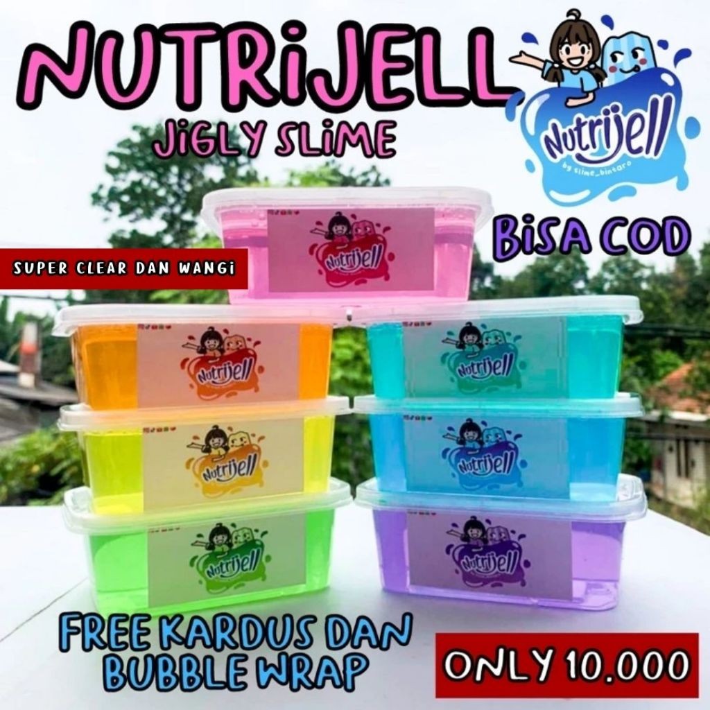 NUTRIIJELL JIGLY SLIME BY SLIME_BINTARO|| SLIME MURAH || SLIME PREMIUM || CLEAR SLIME || SLIME BAGUS