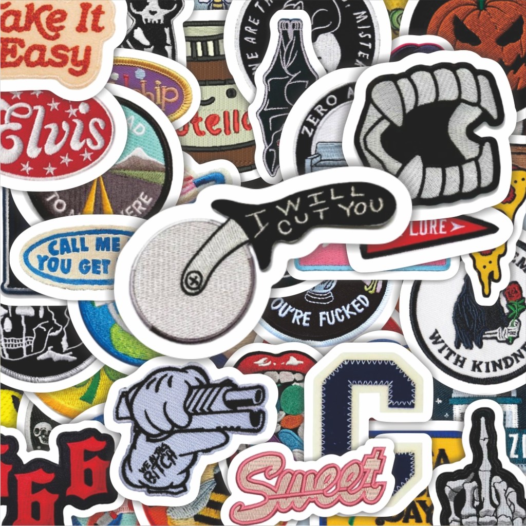 

100PCS Lucu Stiker Patch V4 Stiker Aesthetic Stiker Anti Air Stikers Berperekat Waterproof sticker decal buat Motor Helm Buku Journal Koper Casing HP Laptop Botol Minum Hadiah anak