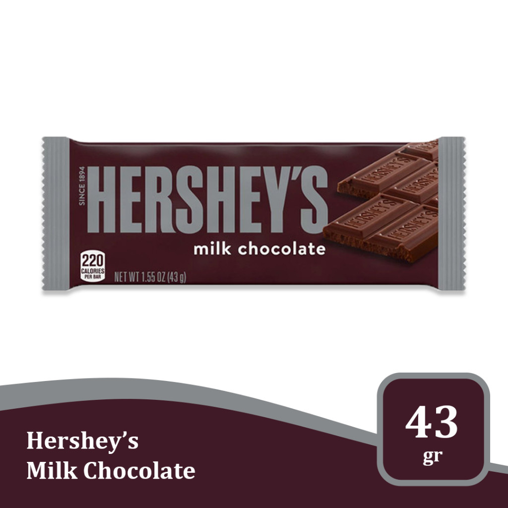 

Hershey’s Milk Chocolate 43gr / 1.45 oz Coklat Import USA